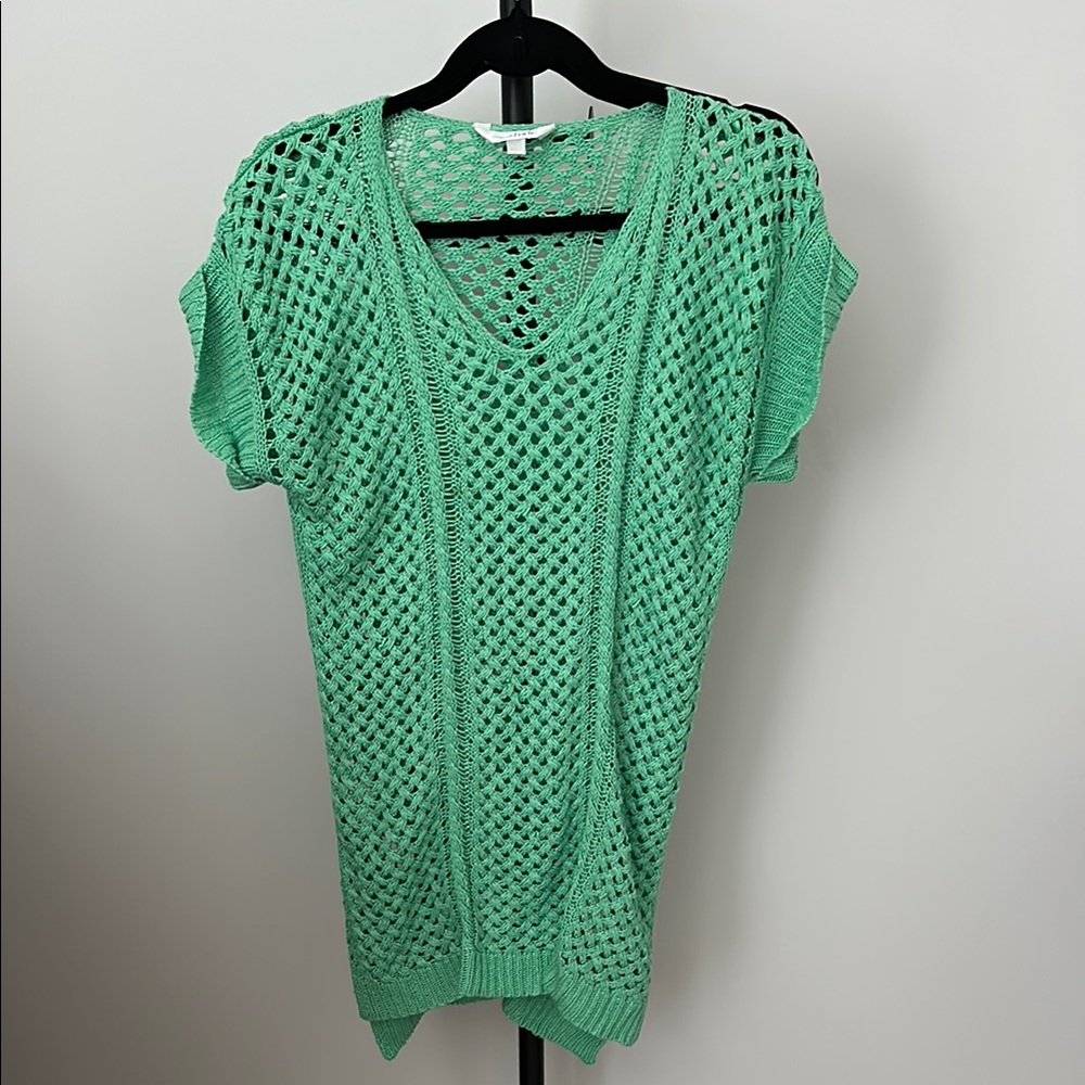 Charming Charlie Green Knit Swim Coverup